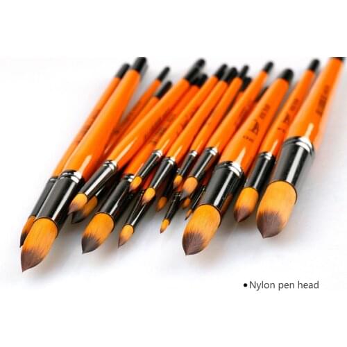 Single piece independent Packing Art Watercolor Powder Round head two-tone Nylon Brush Sketch Multi-purpose Professional Paint