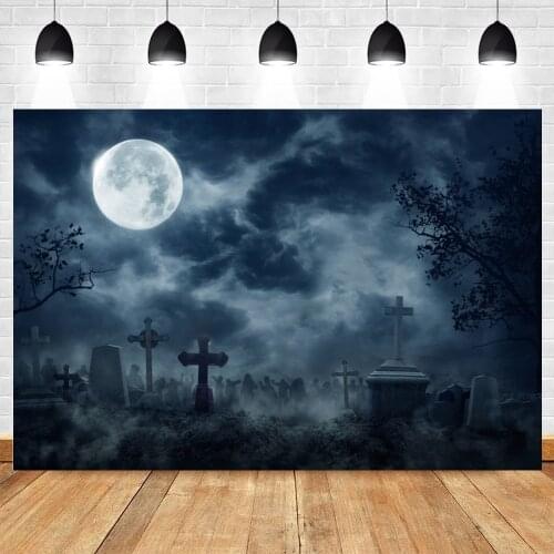 Yeele Halloween Backdrop Grunge Moon Night Grave Portrait Photography Backgrounds Photo Studio Photocall Photographic Photozone