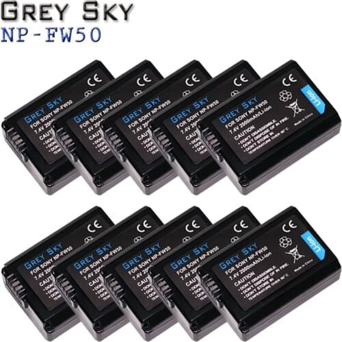 Hot Sale 7.4v 2000mAh NP-FW50 NP FW50 NPFW50 battery pack For Sony Alpha 7 a7 7R a7R 7S a7S a3000 a5000 a6000 NEX-5N 5C A55
