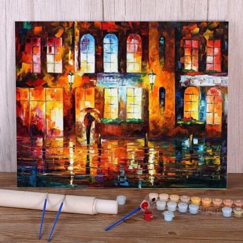 Night City Painting By Numbers Set Oil Paints 40*50 Picture By Numbers Photo Decorative Paintings For Adults Wall Handiwork