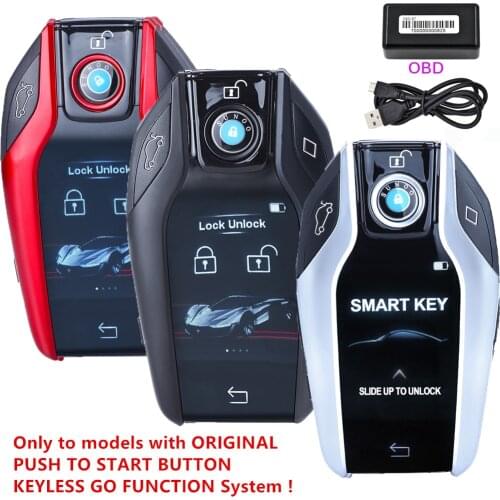 KEYECU Modified Boutique Smart 4Button Remote Key LCD Screen With OBD for BMW Mercedes-Benz Buick Audi Cadillac Lexus Land Rover