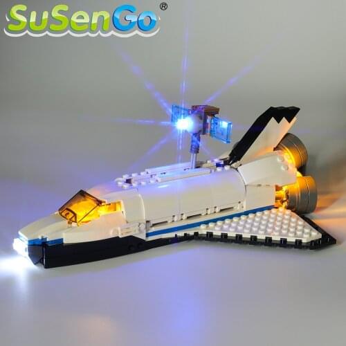 SuSenGo LED Light kit For 31066 Creator Space Shuttle Explorer Compatible with 3118 , NO Model
