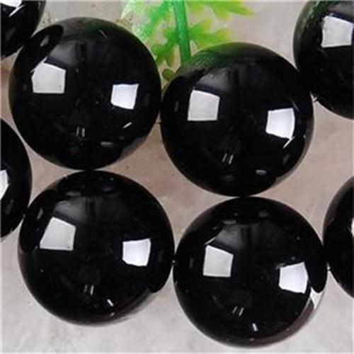 Beautiful Alluring 6mm Black Onyx Jewellery Round Loose Beads 15 " Wholesale and retail
