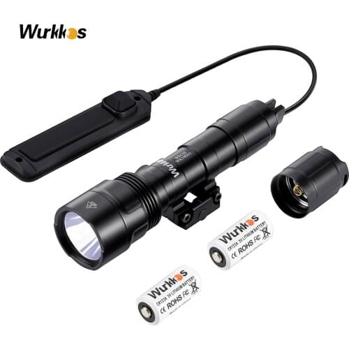 Wurkkos Tactical Gun Flashlight Professional LED Weapon Light Cree XPL 1000 Lumens Remote Pressure Switch For Hunting Adventure