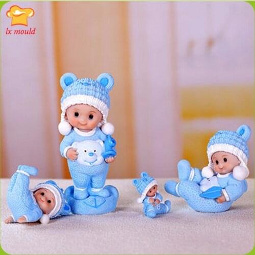 LXYY 3D Doll Candle Mould Wedding Baby Soap Silicone Molds Creative Cute Decoration Birthday Valentines day Silicone Moulds