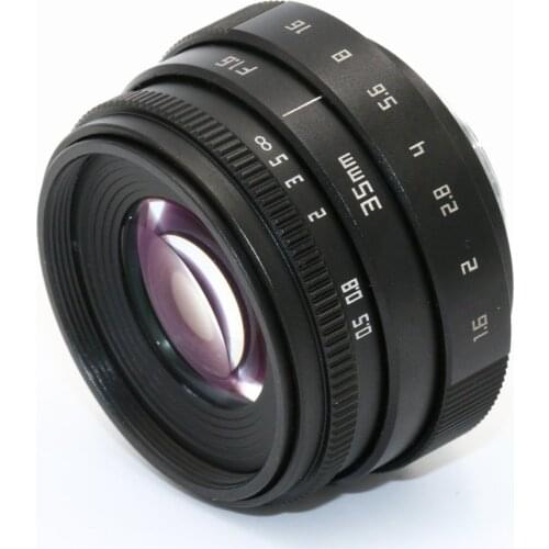 Mini 35mm F1.6 APS-C Television TV Lens/CCTV Lens For 16mm C Mount Camera Mirrorless Camera Lens Clear image