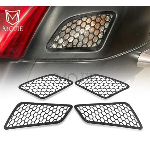 Motorcycle Front Rear Turn Signal Light Indicator Case Net Cover For VESPA GTS 125 250 300 All Years Headlight Cover Guard