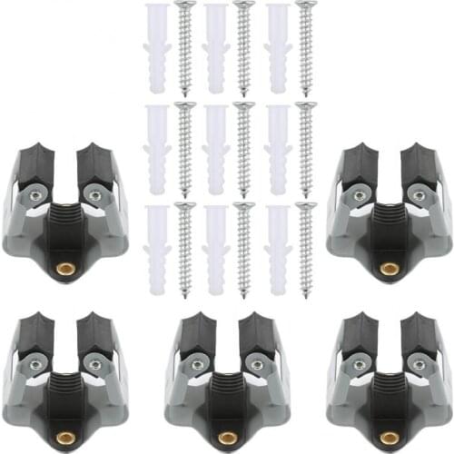5pcs Wall Mounted Mop Clip Broom Holder Garden Storage Rack Hanger Clips Home Organizers