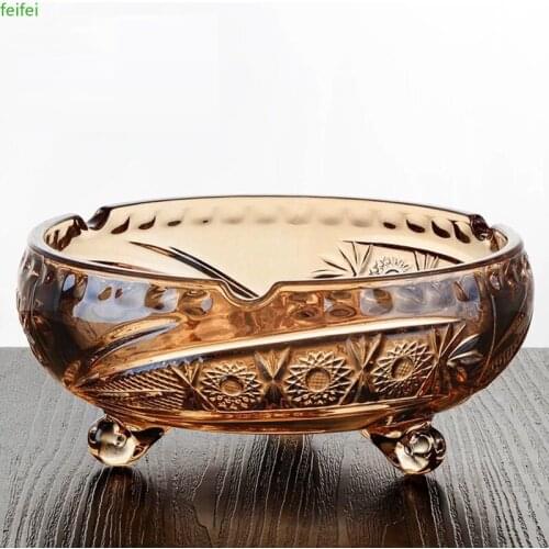 Crystal Square Glass Ashtray Ash Tray Tranparent Square Shape Smoking Weed Accessories Gift for Boyfriend Office Home