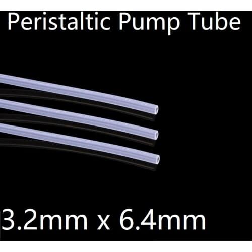 Peristaltic Pump Tube ID 3.2mm x 6.4mm OD Soft Silicone Hose Wall 1.6mm Flexible Drink Water Connect Pipe Nontoxic Transparent