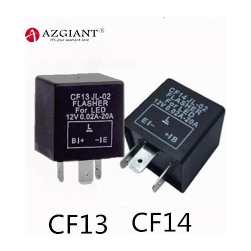 AZGIANT 2pcs CF13 CF14 FLASHER RELAY 3PIN Automobile Motorcycle Universal Flash Car Relay 12V Turn Signal Flasher
