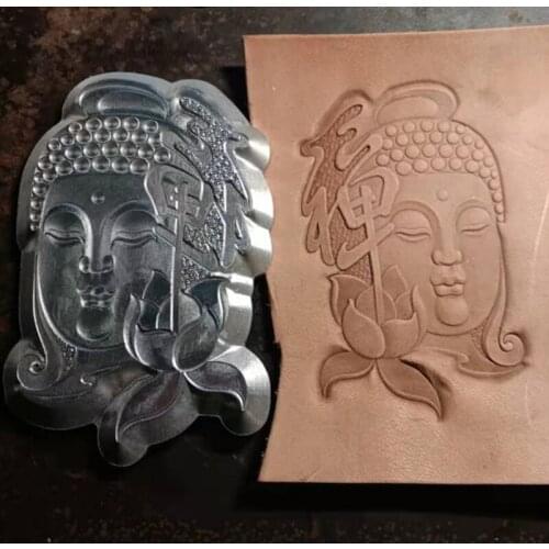 Hand-work unique design Zen / Buddha statue leather working tools carving punches stamp craft leather with leather carving tools