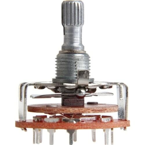 Shaft-Panel-Mount-2P5T-Rotary-Switch-Selector-Band-2-Pole-Position-5-RS25 Shaft-Panel-Mount-2P5T-Rotary-Switch-Selector-Band-2