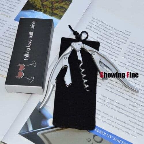 Wine Bottle Opener Stainless Steel Corkscrew with Flannel Bag and Gift Box Packing Beer Opener High Quality Free Shipping
