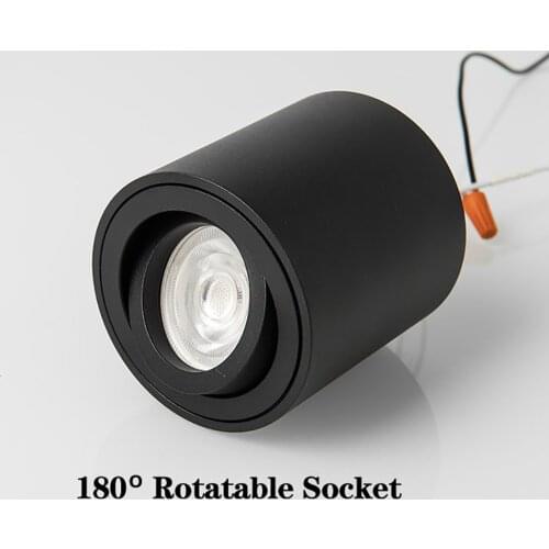 Working long time led ceiling lamp roung 85mm black or white housing ceiling lighting indoor house
