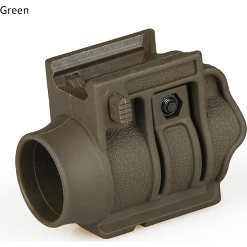 Tactical 1" Flashlight Mount Holder QD Rifle Torch Mount With Extend Top Rail OD Green