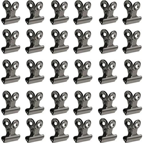 XRHYY 100 Pcs Mini Bulldog Metal Clips Hinge Clips For Paper Organizers Photo Wall Decoration School Home and Office Decoration