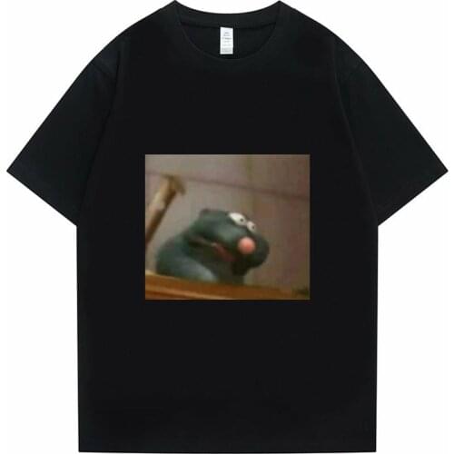 Funny Remy Ratatouille Meme Essential Print T-shirt Cute Kawaii Mouse T Shirts Men Tees Short Sleeve Unisex Street Tshirt Tops