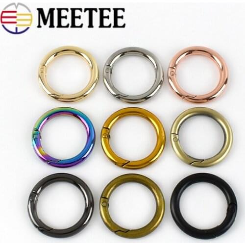 10/20pcs 25mm Spring Metal D O Ring Bags Belt Strap Dog Chain Buckles DIY Snap Clasps Clip Bag Accessories H7-3