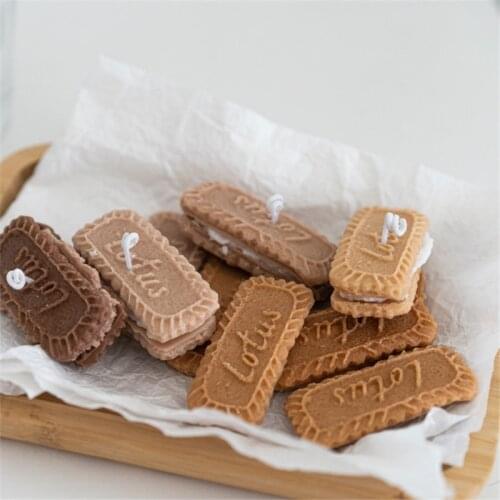 3D Candle Mold Biscuit Shape Silicone Mold Home Cars Aromatherapy Decor DIY Crafts Chocalate Baking Mould Baking Accessories