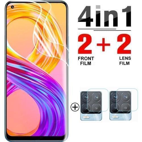 4-in-1 Hydrogel Film for Oppo Realme 8 5G Screen Protector Protective film For Realme 8 7 Pro 8pro 7pro safety not glass