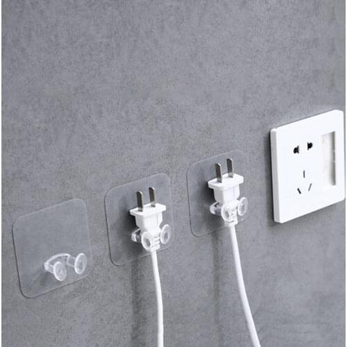 5pcs Wall Storage Hook Power Plug Socket Holder Wall Adhesive Hooks Plug Hook For Kitchen Bathroom Accessories U2