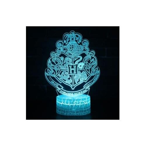 Harry Acrylic 3D Night Lamp Potter Anime Figure Toys Led Remote Controlled RGB for Home Room Decor Light Cool Kid Child Gift