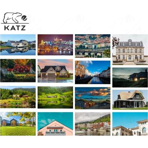 Diamond Mosaic Painting Handmade Diy Modern Natural Scenery Picture Diamond Cross Stitch Kits Castle Villa Diamond Art Painting