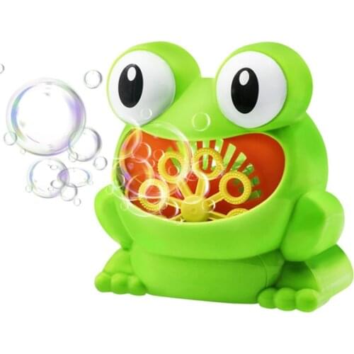 Frog Bubble Machine Automatic Bubble Blowing Childrens Electric Toys Outdoor Party Wedding Bubble Blowing Bath Classic Toys