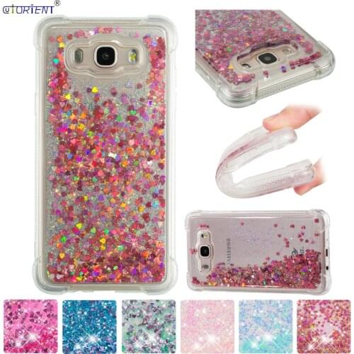 Glitter Case For Samsung Galaxy J7 2016 J76 On8 Dynamic Liquid Quicksand Bumper Cover SM-J710F SM-J710FN/DS Silicone Phone Funda