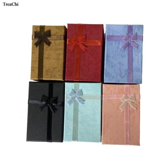 Beauty Colour Paper Ring Jewelry Storage Box Set Of Jewelry Earring Pendant Ring Organizer Display Gift Box Ribbon Ring Case