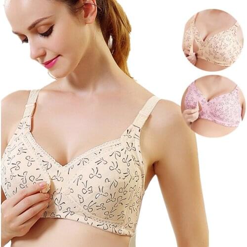 Breastfeeding Bras Pregnant Women Cotton Soft Wire Free Breastfeeding Bra Maternity Nursing Feeding Bra