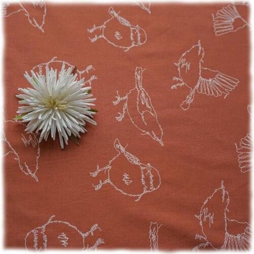 CF1055 100% Cotton Birds Jacquard Fabrics Women/Kids' Clothing Cartoon Printed Fabrics DIY Sewing Materials Home Textiles