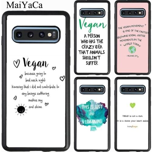 Vegan Vegetarian Quotes Case For Samsung Galaxy S20 Plus S10 S9 Note 20 Ultra A51 A71 A31 A21S A20e A40 A50 A70 M31