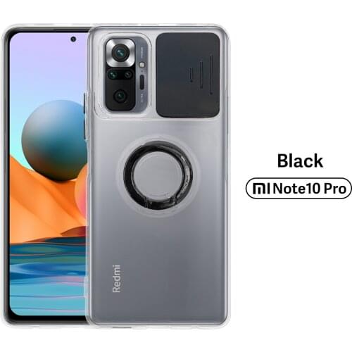 Slide Window Phone Case For Xiaomi Mi 11 11X Pro 11i Transparent Soft Silicone Ring Case Back Cover Xiaomi Little Poco M3 Pro F3