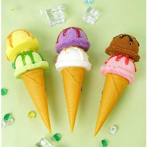 Home Decor Decoration Crafts Miniatures Color PU Restaurant Cute Simulation Big Ice Cream Ball Model Fridge Magnets