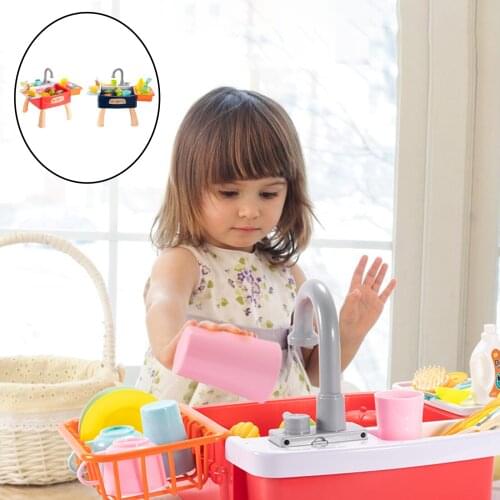 Children Sink Dishwashing Set Toy Kid Simulated Kitchen Toy Set Educational Play House Games Prop Sink Wash Suit Montessori Toy