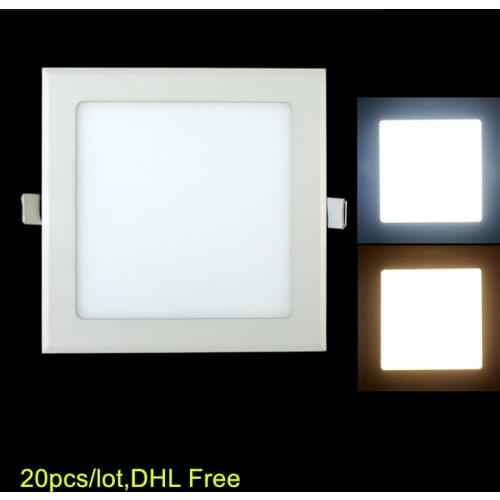 DHL Free shipping 20pcs/lot Ultra thin design 25W AC85-265V LED ceiling recessed grid downlight / slim square panel light