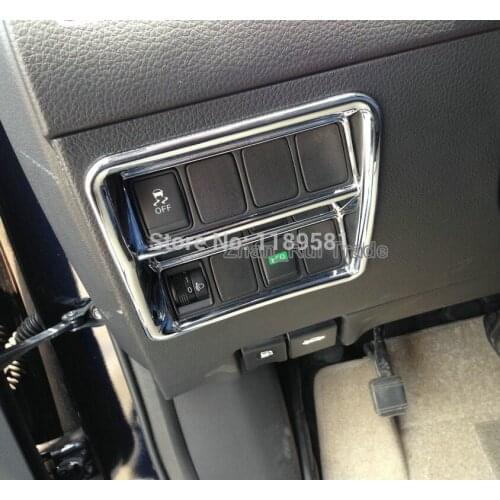 For Nissan Qashqai 2014 2015 2016 ABS Chrome Head Light Switch Control Trim Cover