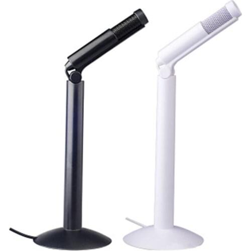 Quality Laptop MSN Skype K - Song Talking Online 3.5mm Capacitive Durable 2 Colors Studio Speech Microphone MIC with Stand Mount