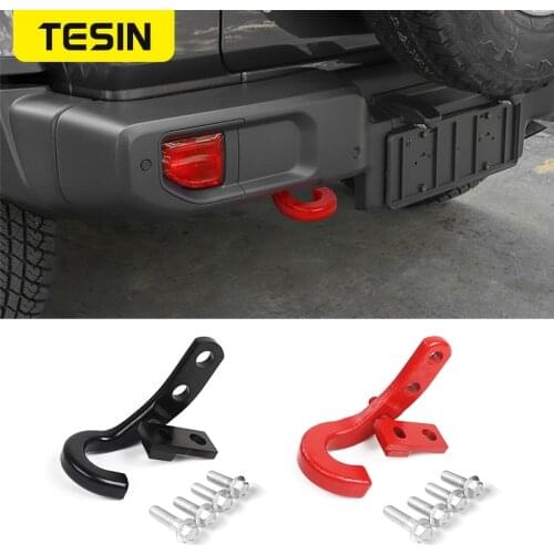 TESIN Car Exterior Parts Auto Trailer Hook for Jeep Wrangler JL Vehicle Towing Hook for Jeep Wrangler JL 2018+ Accessories