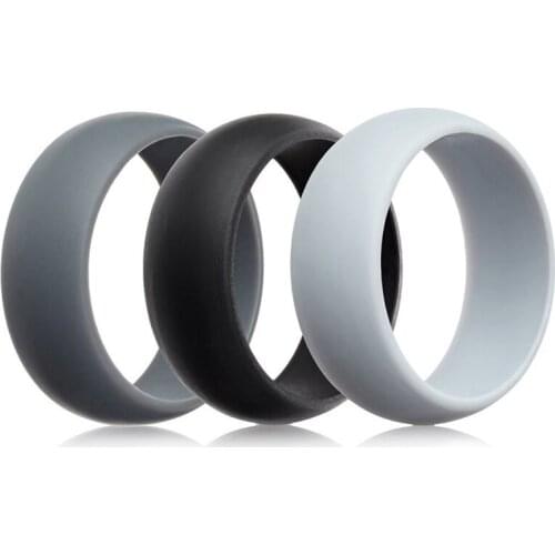 LNRRABC New 1Pc Environmental Sport Movement Solid Unisex Silicone Women Men Cool Rings Couples Round Hot Sale Popular Gift