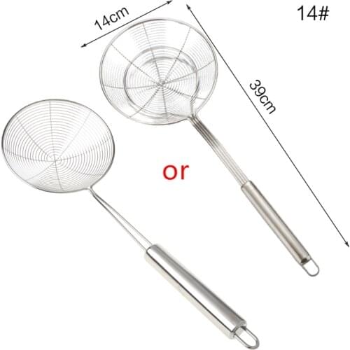 Spider Strainer Stainless Steel Skimmer Ladle Food Frying Spoon With Long Handle For Home Kitchen Fried Kitchen Restaurant