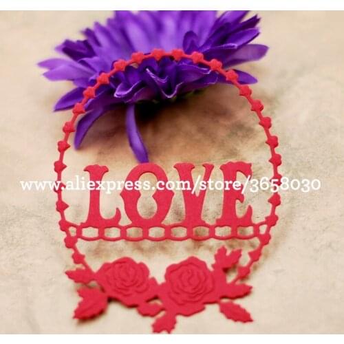 LOVE Rose Wedding Decoration Metal Die cutting Dies For DIY Scrapbooking Photo Album Decorative Embossing Folder 8072521