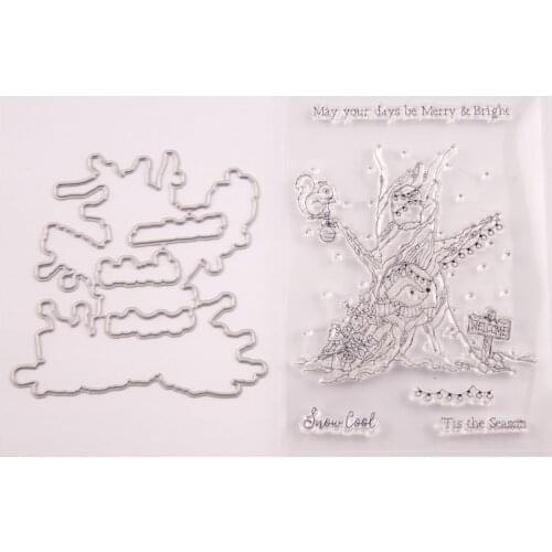 Warm Tree House Metal Cutting Dies Stamps Dies Scrapbooking Mold Cut DIY Handmade Tools Craft Decoration Stamps and Dies 2021