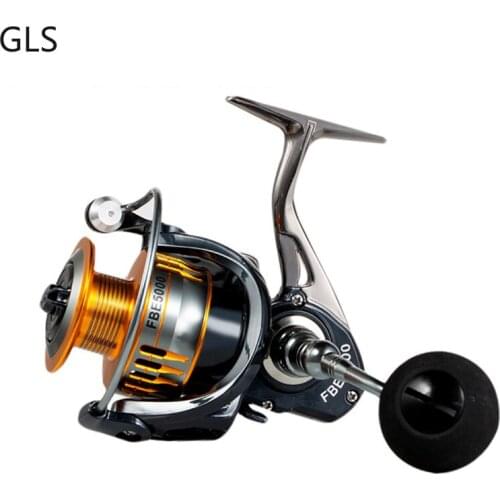 GLS NEW Aluminum Alloy Partial Body Durable Spinning Wheel Gear Ratio 5.0:1/4.7:1 Corrosion-resistant Metal Rocker Fishing Reel