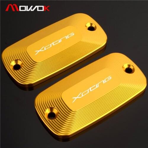 One Pair Front Brake fluid reservoir cap covers Motorcycle Accessories For KYMCO XCITING 250 300 350 400 500 S400