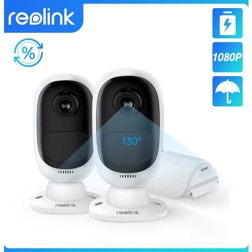 [Refurbished Camera 2 Pack] Reolink IP Camera Battery Powered 1080P Full HD Outdoor Indoor Security Camera Argus 2