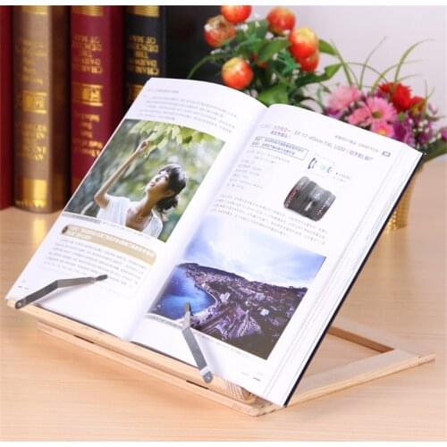 Free Your Hands Reading Rack Magazine Holder Book Shelf Wooden Reading Book PC Cookbook Support Stand Bookends Multifunctional