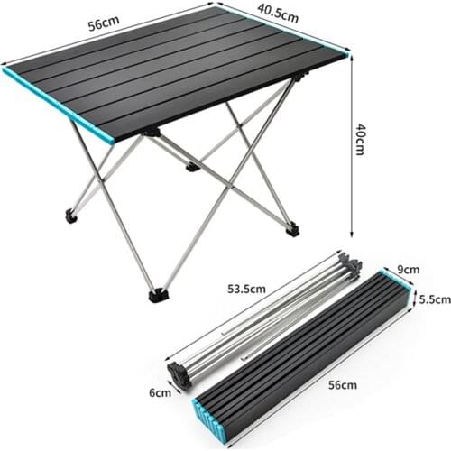 Portable Foldable Table Camping Outdoor Furniture Computer Bed Tables Picnic Fishing Table Ultralight Aluminum Folding Desk